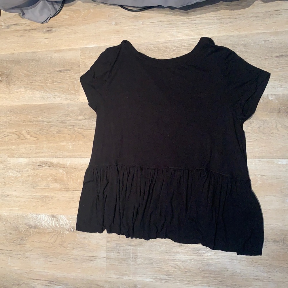 Black flowy top